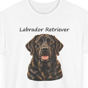 Labrador Retriever Portrait T-Shirt, Dog Lover Gift, AI Illustration Tee image 1