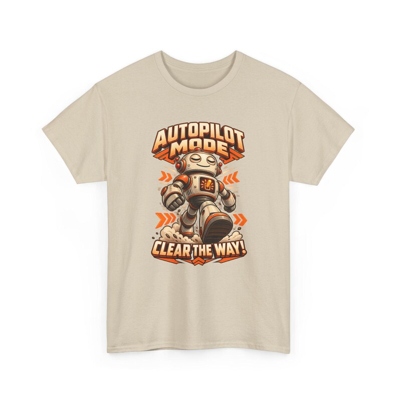 Autopilot Mode Clear the Way T-Shirt, Funny Retro Robot Graphic Tee, Robot Lover Shirt, Tech Humor Gift for Engineer or Gamer, Nerd Tee Bild 5