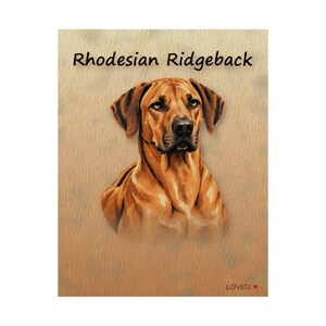 Rhodesian Ridgeback Oil Painting Poster, Dog Portrait Wall Art Print image 9