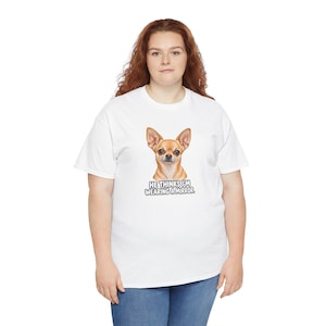 Funny Chihuahua Mom T-Shirt, He Thinks I'm Wearing A Mirror, Dog Lover Gift Tee image 3