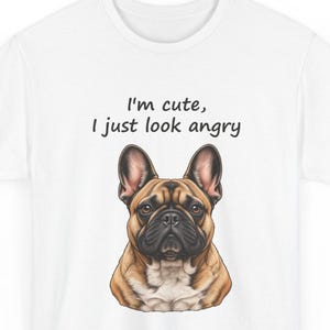 Funny French Bulldog T-Shirt, I'm Grumpy But Look Okay, Frenchie Mom Gift image 1