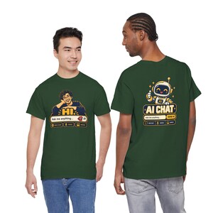 Human vs AI Chat T-Shirt, Funny Tech Humor Gift for Him, Geek Programmer Tee image 12