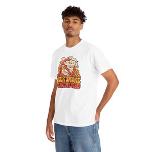 Your Smoke Is Not My Vibe Shirt, Quit Smoking Celebration, Retro 70s Groovy Tee image 8