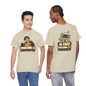 Human vs AI Chat T-Shirt, Funny Tech Humor Gift for Him, Geek Programmer Tee image 9