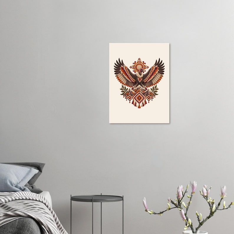 Andean Condor Poster, Peruvian Folk Art Print, Andes Mountains Wall Decor image 8