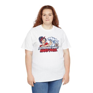 Secondhand Smoke Hard Pass Shirt, Quit Smoking Celebration, Pin Up Tee for Her image 10