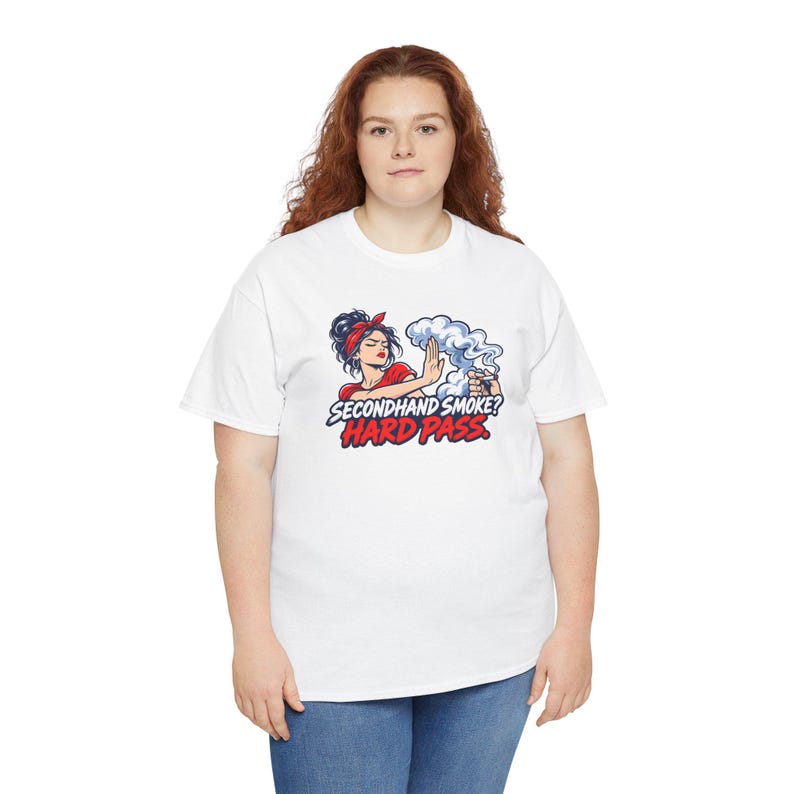 Secondhand Smoke Hard Pass Shirt, Quit Smoking Celebration, Pin Up Tee for Her image 10