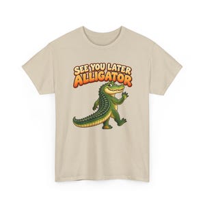 See You Later Alligator T-Shirt, Cute Waving Alligator Graphic Tee, Funny Gator Lover Shirt, Florida Vacation or Farewell Gift image 5