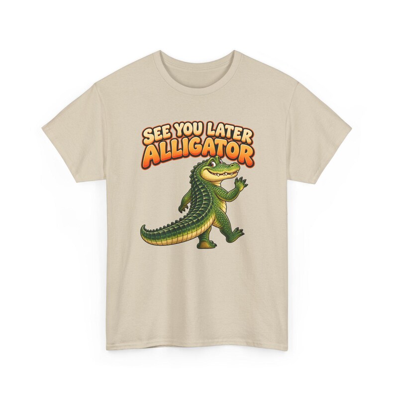 See You Later Alligator T-Shirt, Cute Waving Alligator Graphic Tee, Funny Gator Lover Shirt, Florida Vacation or Farewell Gift image 5