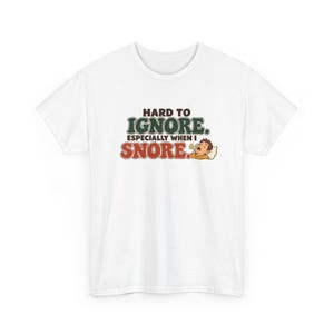 Hard To Ignore Especially When I Snore T-Shirt, Funny Snoring Tee for Him, Dad Gift, Sleepy Husband Humor Shirt for Men, Snorer Gift Idea image 2