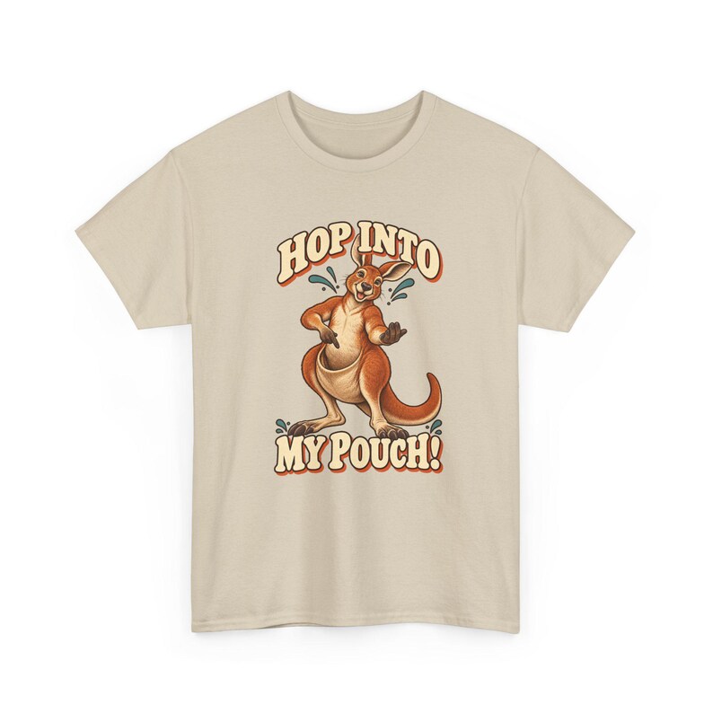 Camiseta "Salta a mi bolsa", camiseta divertida con estampado de canguro, camiseta adorable para mamás canguro, regalo para amantes de los animales australianos, camiseta australiana imagen 3