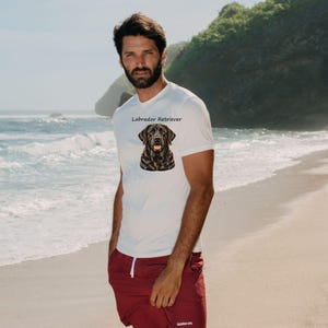 Labrador Retriever Portrait T-Shirt, Dog Lover Gift, AI Illustration Tee image 16