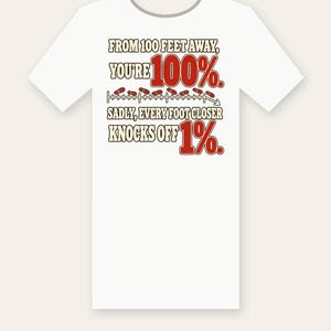 From 100 Feet Away You're 100% PNG, Funny Personal Space Shirt Design, Sublimation DTF Iron-On File, Introvert Cricut PNG, Instant Download