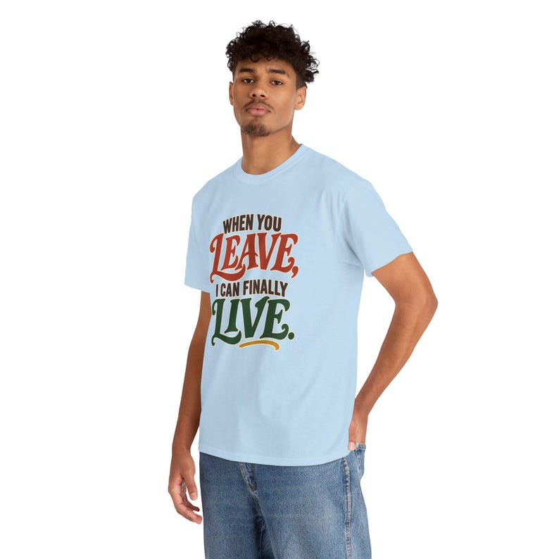 When You Leave I Can Finally Live T-Shirt, Funny Introvert Retro Typography Tee, Sarcastic Homebody Gift, Antisocial Shirt for Friends bild 14