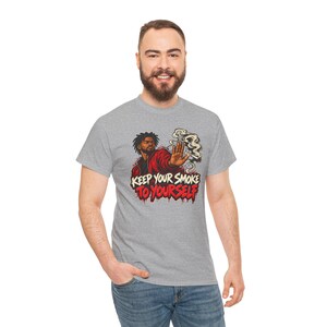 Keep Your Smoke to Yourself Shirt, Quit Smoking Celebration, Street Art Tee for Him image 11