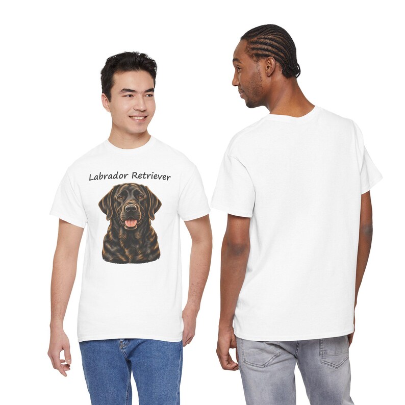 Labrador Retriever Portrait T-Shirt, Dog Lover Gift, AI Illustration Tee image 3