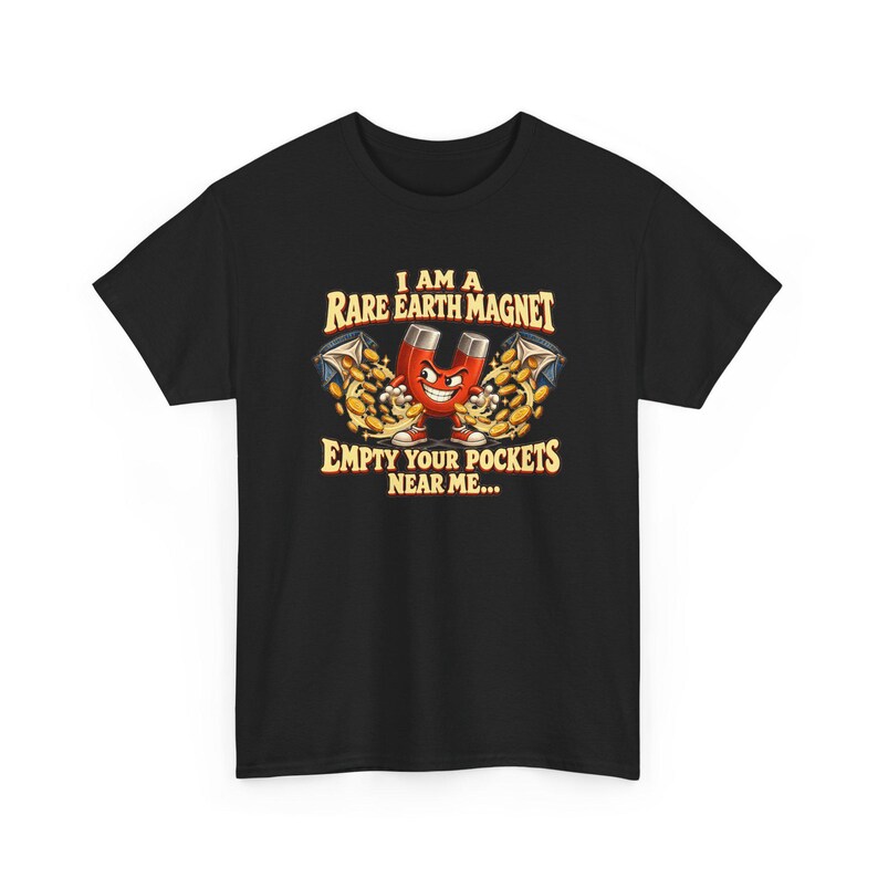 I Am a Rare Earth Magnet T-Shirt, Funny Magnet Pun Graphic Tee, Science Humor Shirt, Empty Your Pockets Gift for Nerd or Geek afbeelding 3