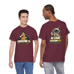 Human vs AI Chat T-Shirt, Funny Tech Humor Gift for Him, Geek Programmer Tee image 10