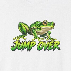 Jump Over Frog Comfort Colors Shirt, Motivational Green Tree Frog Tee, Garment Dyed Heavyweight T-Shirt, Vintage Wash Frog Lover Gift
