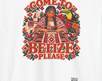 Come to Belize Please Shirt, Funny Rhyme Travel Tee, Toucan Belize Vacation Gift