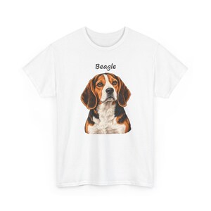 Realistic Beagle Portrait T-Shirt, Dog Lover Gift, New Puppy Keepsake image 2