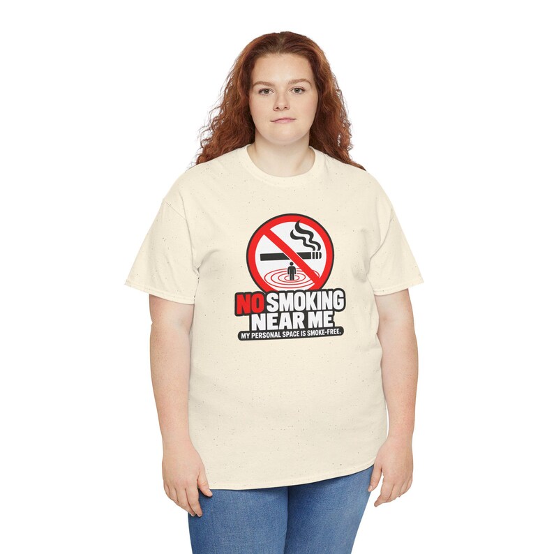 No Smoking Near Me Shirt, Funny No Smoking Tee, Smoke Free Gift, Quit Smoking Celebration, Personal Space Tee, Bold Sign Gift for Non Smoker image 11