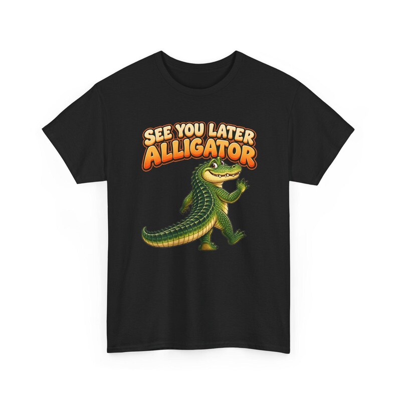 See You Later Alligator T-Shirt, Cute Waving Alligator Graphic Tee, Funny Gator Lover Shirt, Florida Vacation or Farewell Gift image 3
