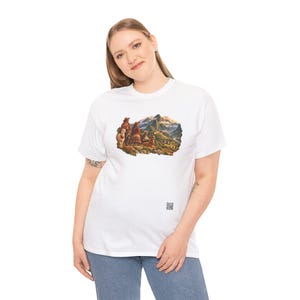 Andean Family T-Shirt, Peruvian Grandparents and Child with a Llama in the Andes, Peru Graphic Tee, Llama Shirt, Gift for Grandma or Grandpa image 7
