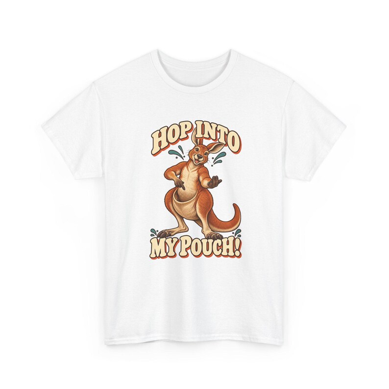 Camiseta "Salta a mi bolsa", camiseta divertida con estampado de canguro, camiseta adorable para mamás canguro, regalo para amantes de los animales australianos, camiseta australiana imagen 2