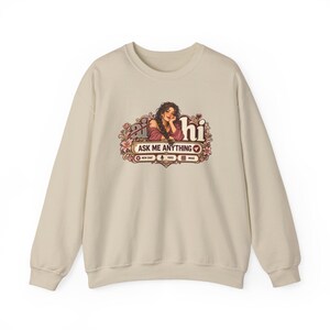 HI Not AI Sweatshirt for Women, Human Intelligence Crewneck, Funny Chat Girl Gift image 5