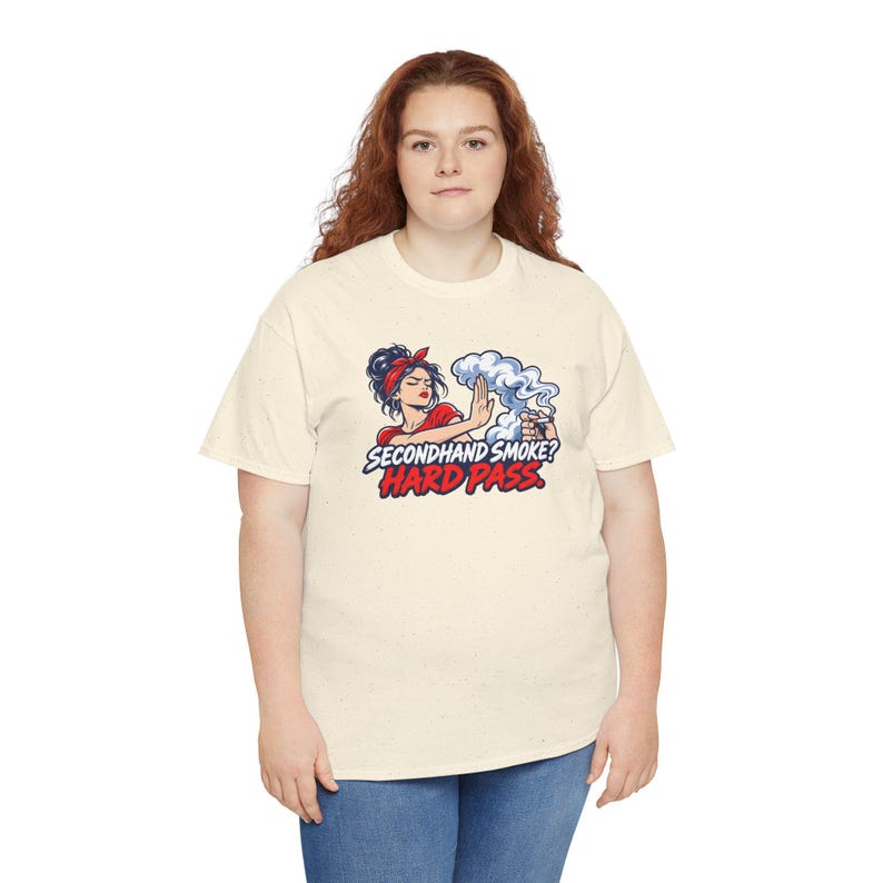Secondhand Smoke Hard Pass Shirt, Quit Smoking Celebration, Pin Up Tee for Her image 11