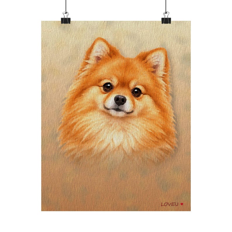 Pomeranian Oil Painting Poster, Dog Portrait Wall Art Print immagine 8