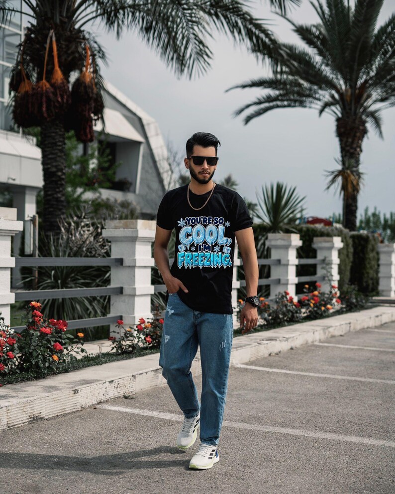 You're So Cool I'm Freezing T-Shirt, Funny Winter Pun Tee with Ice Letters, Cute Christmas Gift for Friend, Snowflake Compliment Shirt image 18