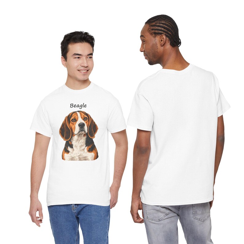 Realistic Beagle Portrait T-Shirt, Dog Lover Gift, New Puppy Keepsake image 3