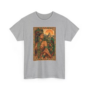 Maya Woman and Quetzal Shirt, Mayan Pyramid Graphic Tee for Women, Guatemala Heritage T-Shirt, Latina Art Top, Gift for Mom or Daughter image 5