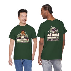 Human vs AI Chat Robot Tee, Funny Tech Gift, Gamer Geek Shirt image 12