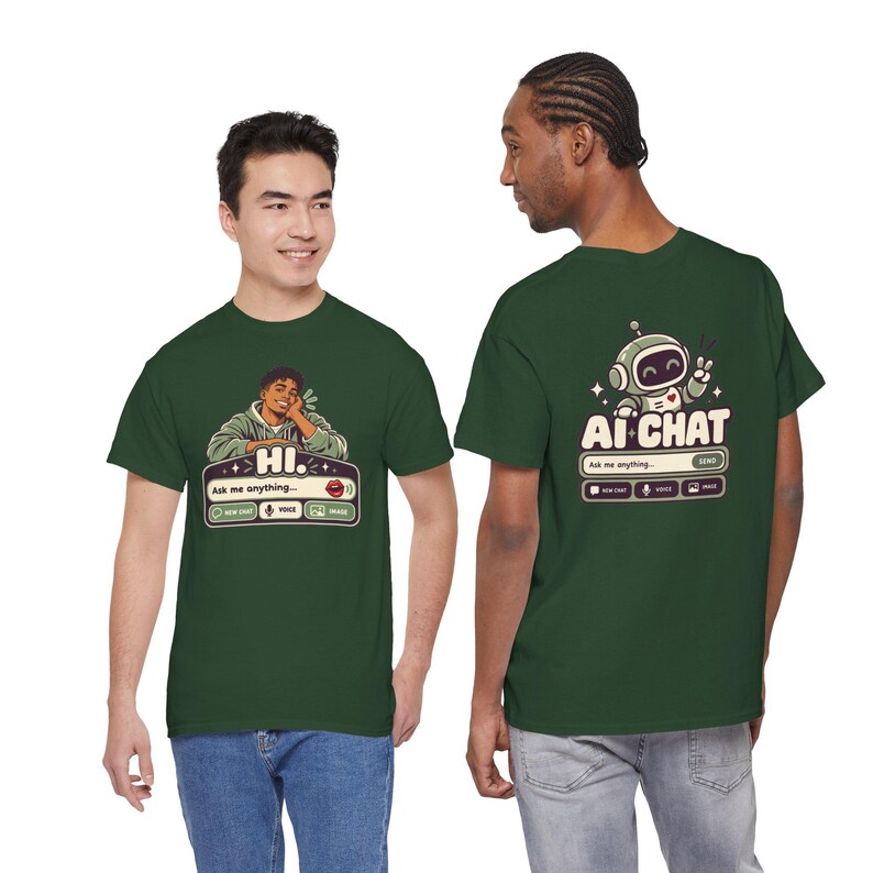Human vs AI Chat Robot Tee, Funny Tech Gift, Gamer Geek Shirt image 12