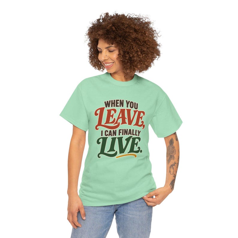 When You Leave I Can Finally Live T-Shirt, Funny Introvert Retro Typography Tee, Sarcastic Homebody Gift, Antisocial Shirt for Friends bild 12