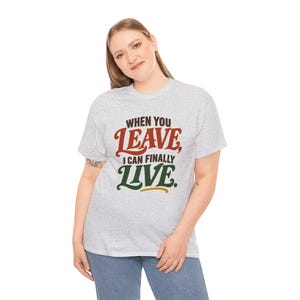 When You Leave I Can Finally Live T-Shirt, Funny Introvert Retro Typography Tee, Sarcastic Homebody Gift, Antisocial Shirt for Friends bild 10