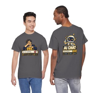 Human vs AI Chat T-Shirt, Funny Tech Humor Gift for Him, Geek Programmer Tee image 14