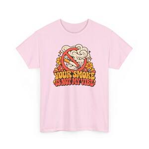Your Smoke Is Not My Vibe Shirt, Quit Smoking Celebration, Retro 70s Groovy Tee image 7