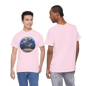 Save Me Earth T-Shirt, Moon View Planet Design, Climate Change Tee (11 Colors) image 9