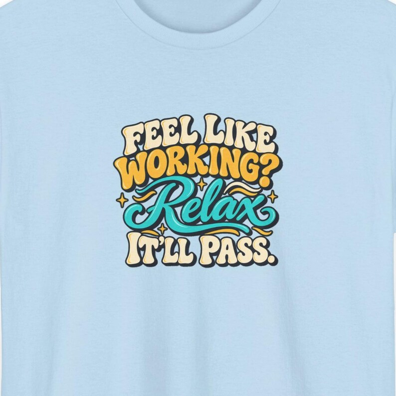 Funny Work Shirt, Retro Lettering, Sarcastic Office Humor Tee (Heavy Cotton) image 1