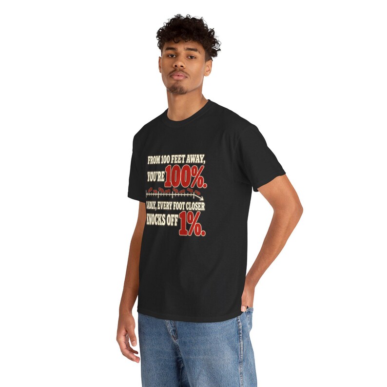 Funny Personal Space T-Shirt, From 100 Feet Away You're 100% Graphic Tee, Introvert Humor Shirt, Sarcastic Gift for Coworker, Antisocial Tee image 4
