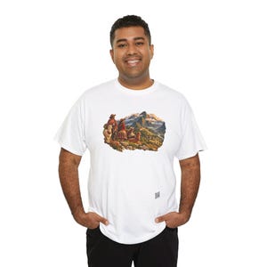 Andean Family T-Shirt, Peruvian Grandparents and Child with a Llama in the Andes, Peru Graphic Tee, Llama Shirt, Gift for Grandma or Grandpa image 8