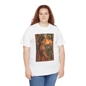Mayan Woman T-Shirt with Toucan and Sunset Pyramid, Latina Graphic Tee for Women, Guatemala Mexico Art Shirt, Tropical Bird Heritage Gift image 8