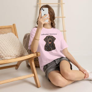 Labrador Retriever Portrait T-Shirt, Dog Lover Gift, AI Illustration Tee image 12