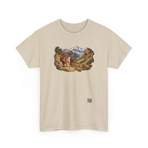 Camiseta de la ruta de senderismo Llama Trek en Perú, camiseta gráfica de senderismo del Camino Inca con la cordillera de los Andes, camiseta de viaje a Machu Picchu, regalo de viaje a Cusco para excursionistas. imagen 4