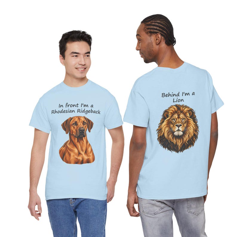 In Front I'm a Rhodesian Ridgeback, Behind I'm a Lion T-Shirt, Two-Sided Ridgeback Owner Gift, African Lion Hound Tee image 13
