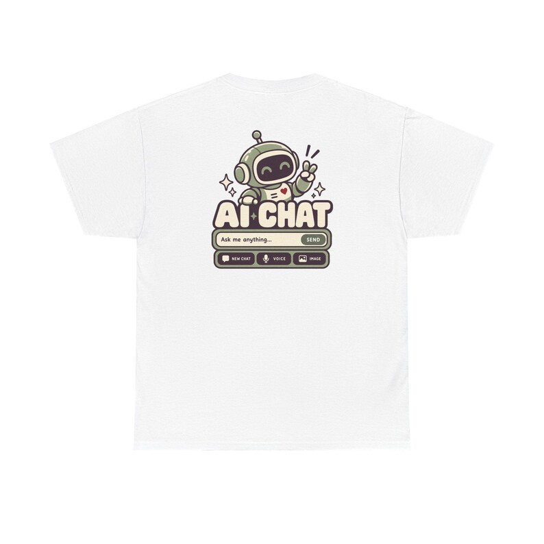 Human vs AI Chat Robot Tee, Funny Tech Gift, Gamer Geek Shirt image 4